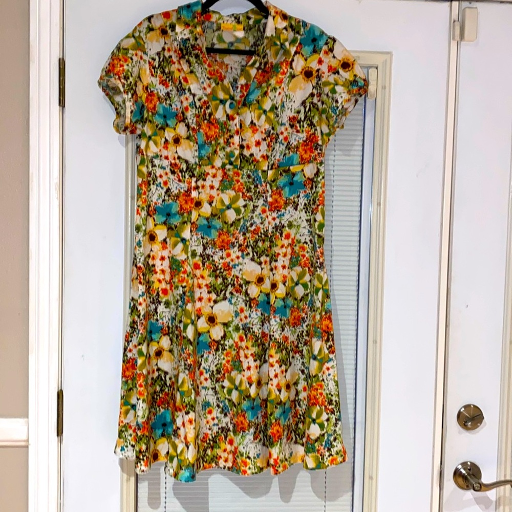 Tropical Wear Floral A-Line Dress